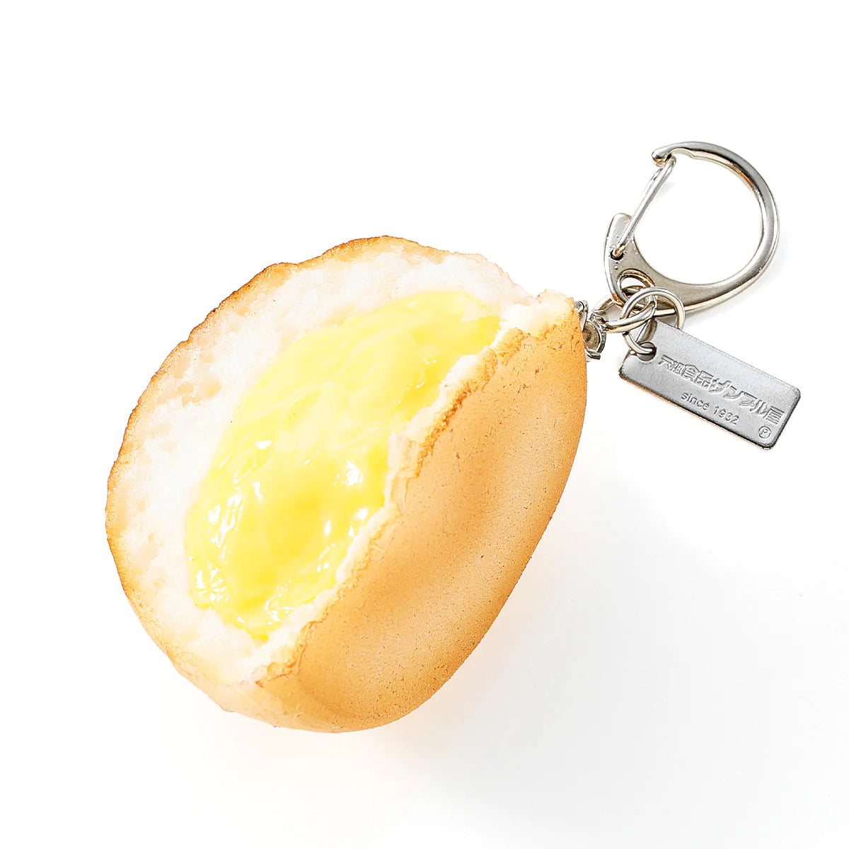 Fake Food / Torn Cream Filled Bun / Key Ring