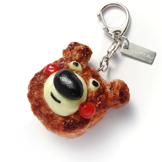 Fake Food / Hamburg Steak Bear / Key Ring