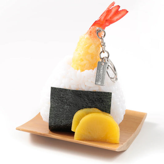 Fake Food / Rice Ball Shrimp Tempura For Going Out / Key Ring Set