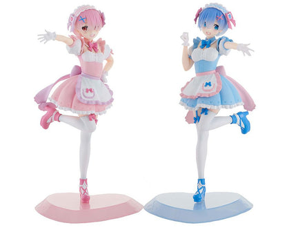 FuRyu TENITOL Yumekawa Maid Rem & Ram Figure Set w/Bonus (Re:ZERO -Starting Life in Another World-)