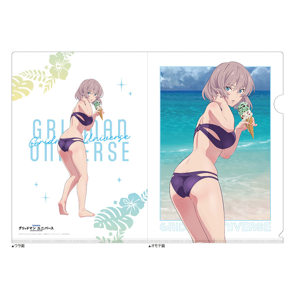 Gridman Universe Original Illustration Swimsuit Clear File Mujina - Key-th