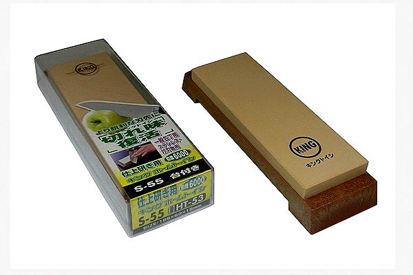 HOME WHETSTONE S-55 (HT-53) with Plastic Base Knife Sharpening Stone / Whetstone