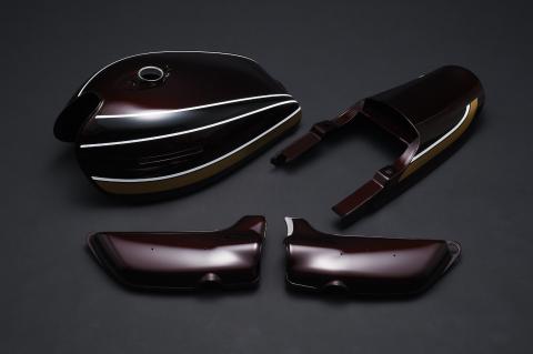 Product Image for Kawasaki Z1/Z2 Jewel Beetle Maroon Exterior Set - Double Pitch