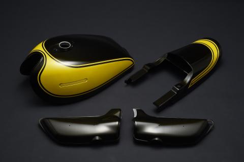 Product Image for Kawasaki Z1/Z2 Yellow Ball Exterior Set - Double Pitch