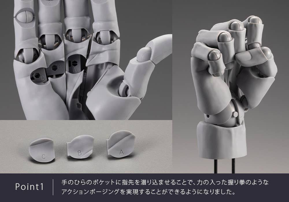 Kotobukiya ARTIST SUPPORT ITEM HAND MODEL MEN`S/L -WHITE-(Figure)