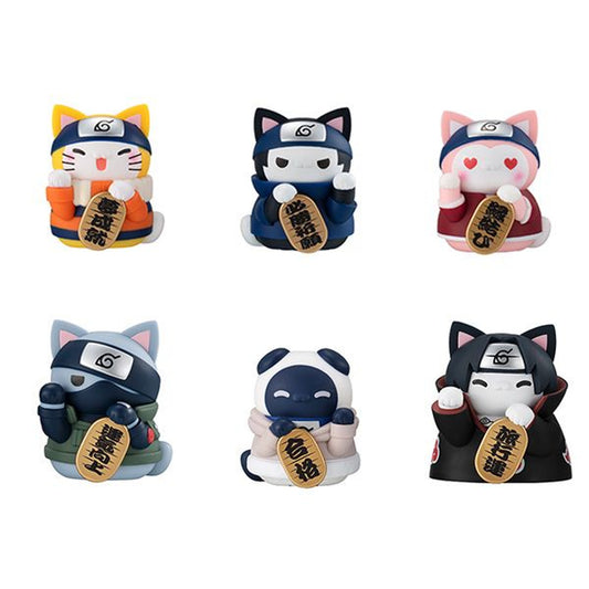 MegaHouse Mega Cat Project Naruto `Nyaruto! Manekineko Fortune Mouiccho! Ver.` (Set of 6) (Naruto)