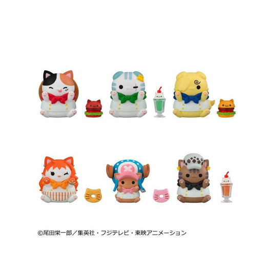MegaHouse MEGA CAT PROJECT One Piece Nyan Piece Nya-n! DINER! (Set of 6) (Figure) (One Piece)