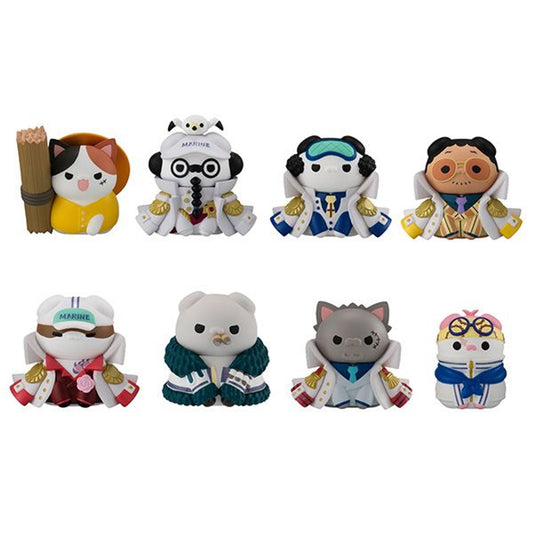MegaHouse Mega Cat Project One Piece `Nyanpiece Nya-n!` Luffy vs Marine (Set of 8) (One Piece)