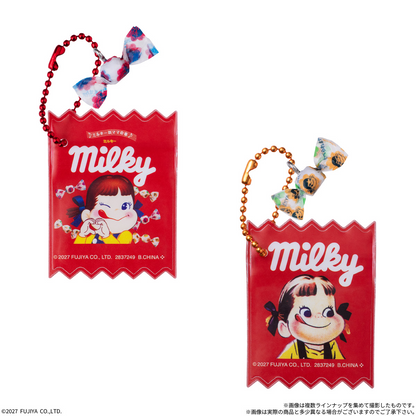 Milky Round Biscuits Miniature Mascot & Mini Pouch Included - BANDAI Candy