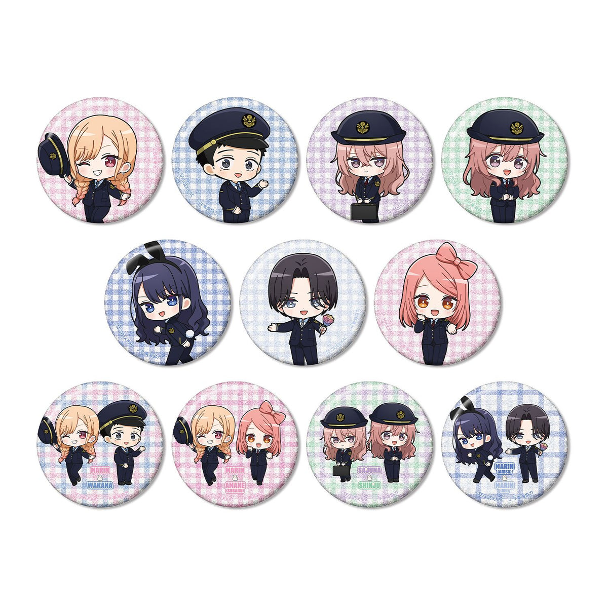 My Dress-Up Darling Season 2 Chibi Character Station Staff ver. Trading Glitter Can Badge - arma bianca