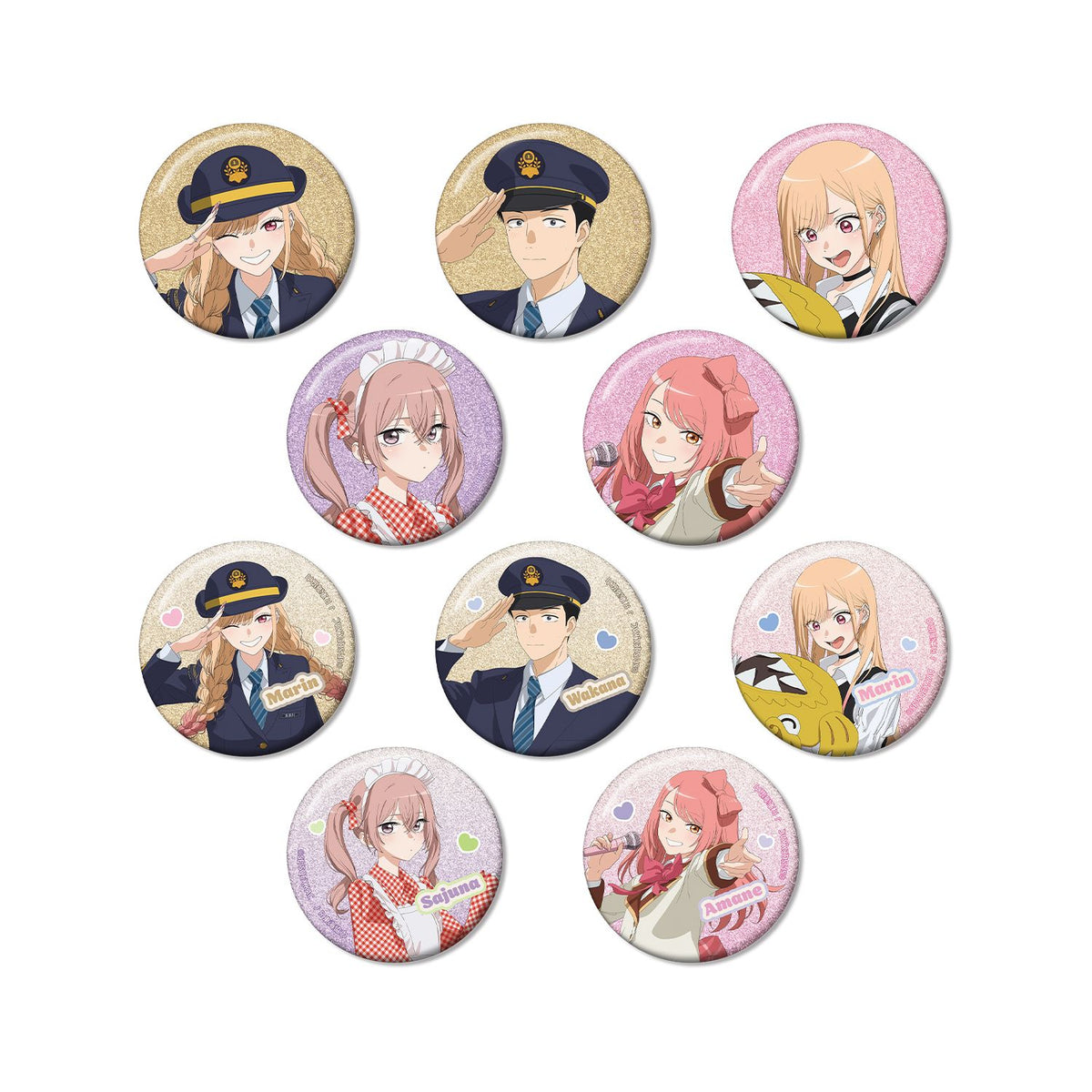 My Dress-Up Darling Season 2 Original Illustration Travel ver. Trading Glitter Can Badge - arma bianca