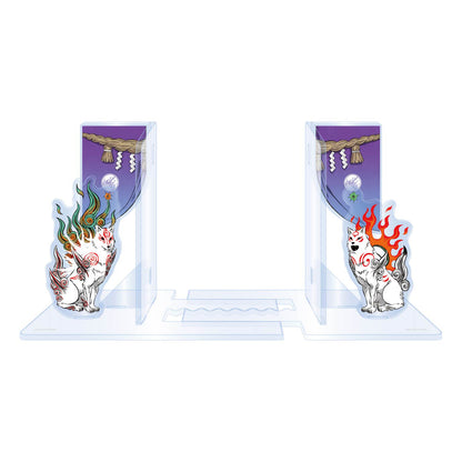 Okami 20th Anniversary Reprint Art Acrylic Book Stand Set - Capcom