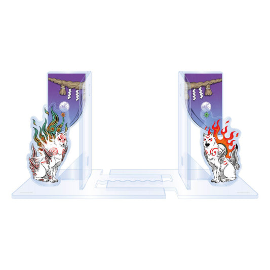 Okami 20th Anniversary Reprint Art Acrylic Book Stand Set - Capcom