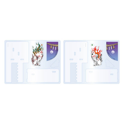 Okami 20th Anniversary Reprint Art Acrylic Book Stand Set - Capcom