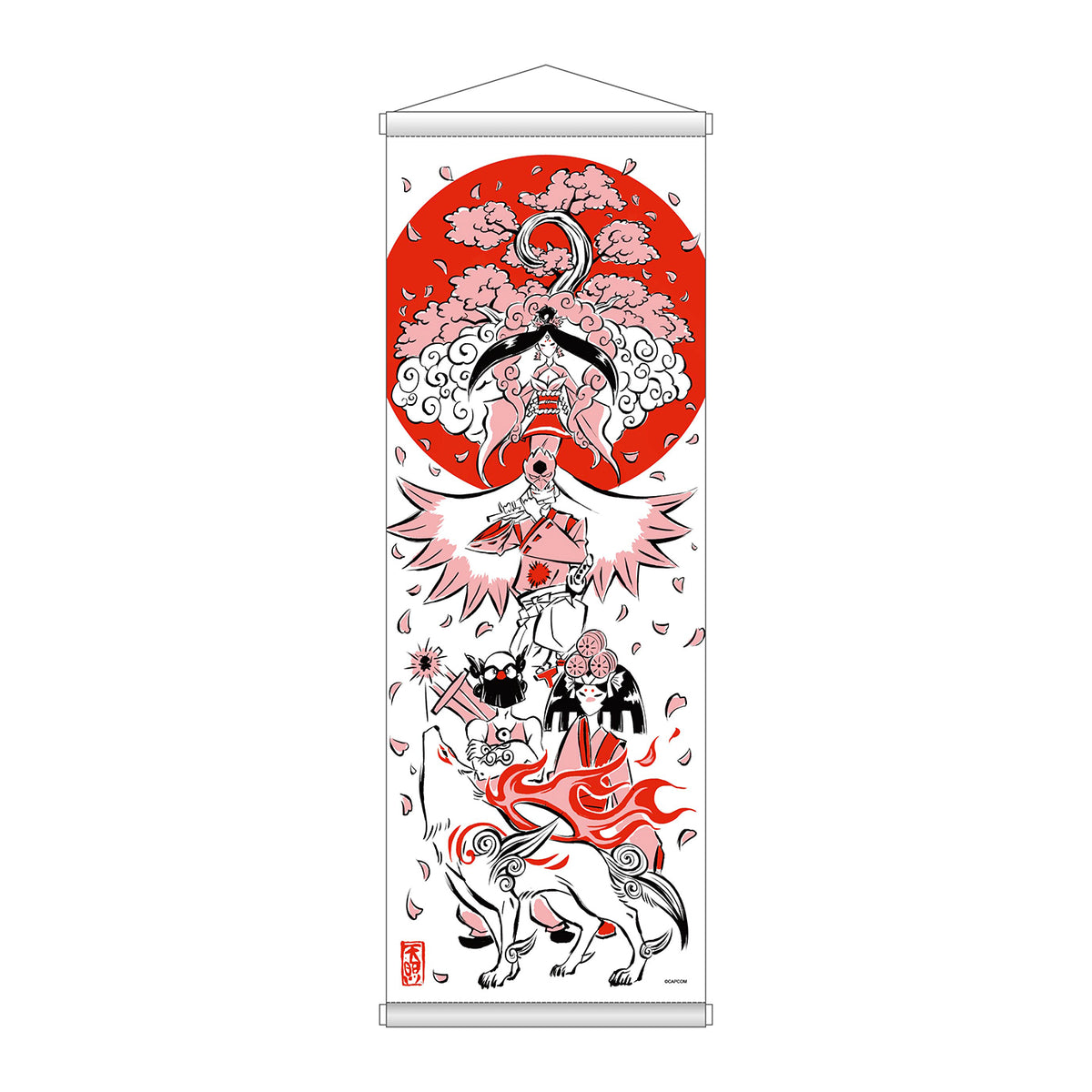 Okami 20th Anniversary Reprint Art Wall Scroll Spring - Capcom
