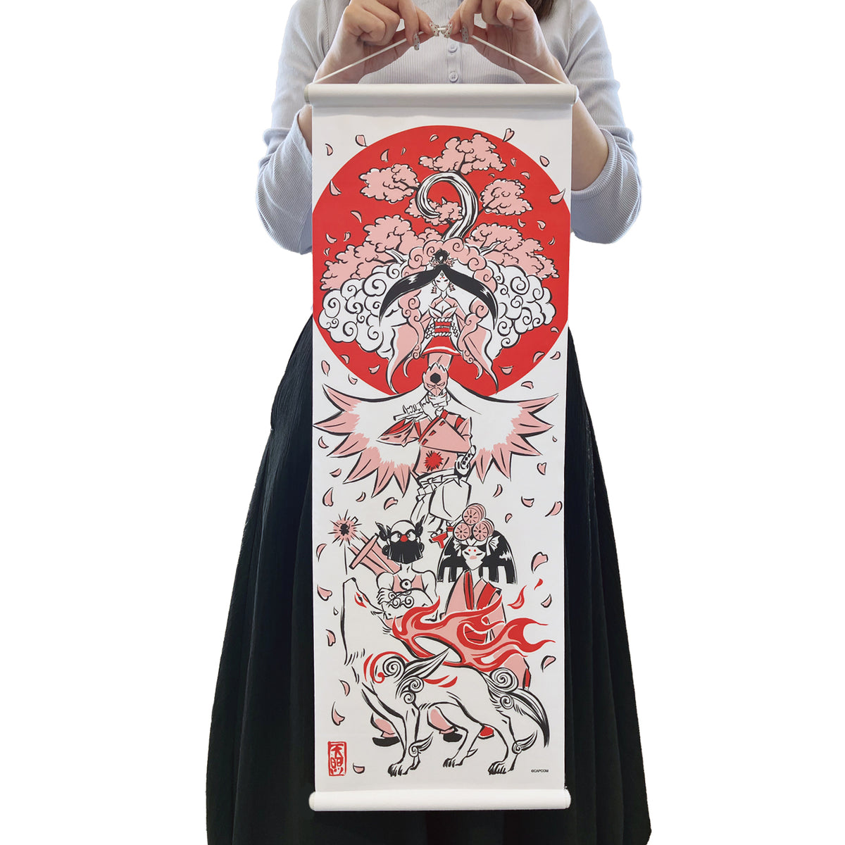 Okami 20th Anniversary Reprint Art Wall Scroll Spring - Capcom