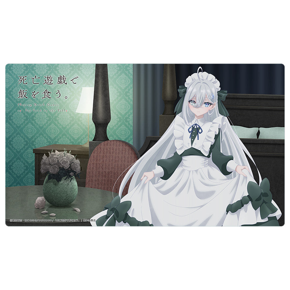 Playing Death Games to Put Food on the Table Original Illustration Ghost House Rubber Mat Yuki - Key-th