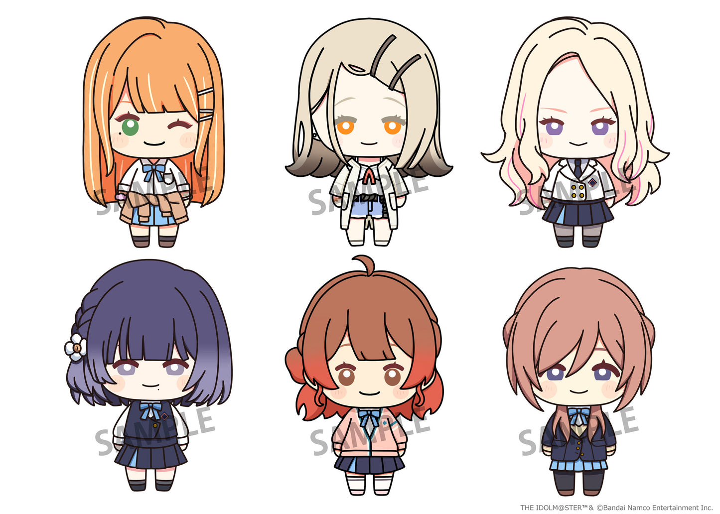 Proof *Bargain Item* Nyokinto [Gakuen Idolmaster] Mascot Figure Vol.2 (Set of 6) (The Idolm@ster)