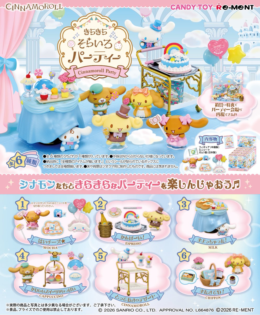 Re-Ment Cinnamoroll Sparkling Sky-Blue Party (Sanrio Characters)