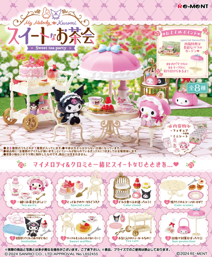 Re-Ment My Melody My Melody Kuromi Sweet Tea Party (Set of 8) (Anime Toy) (My Melody)