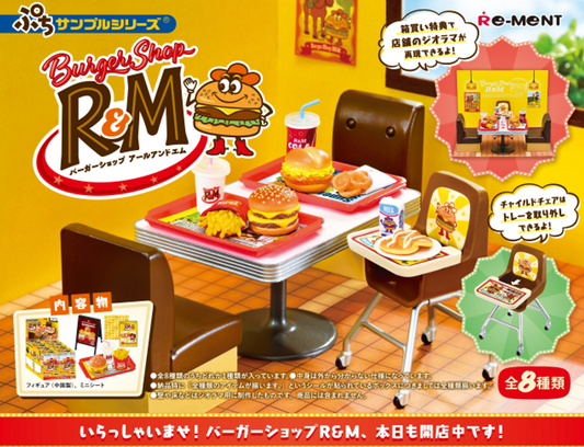 Re-Ment Petit Sample Burger Shop R&M (Set of 8) (Anime Toy)