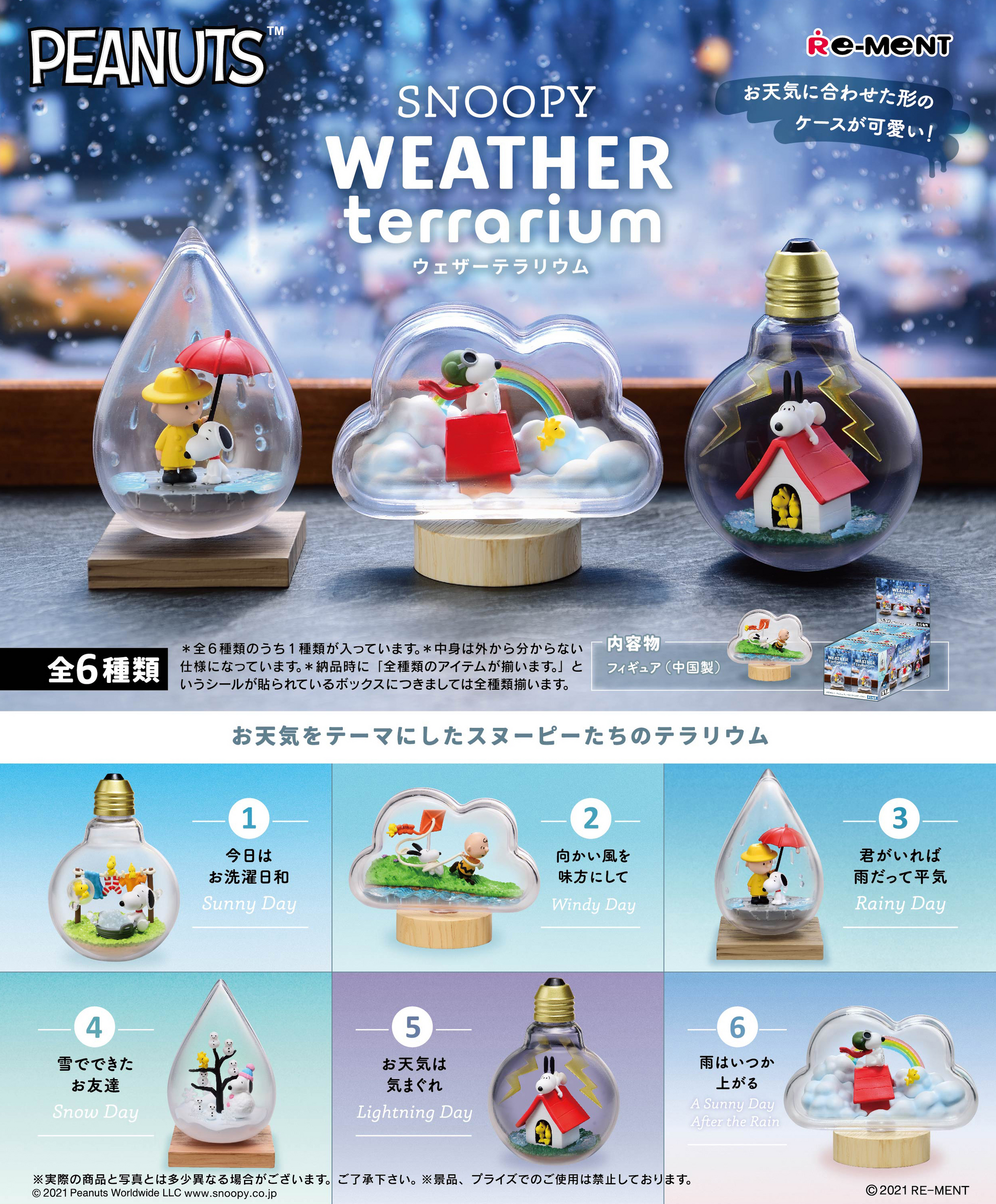 Re-Ment SNOOPY WEATHER Terrarium Reissue (SNOOPY)