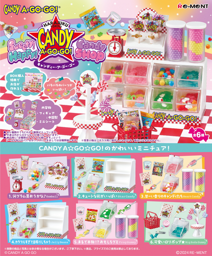 Re-Ment Sweety! Happy! Candy Shop Candy A Go Go! (Set of 6) (Anime Toy)