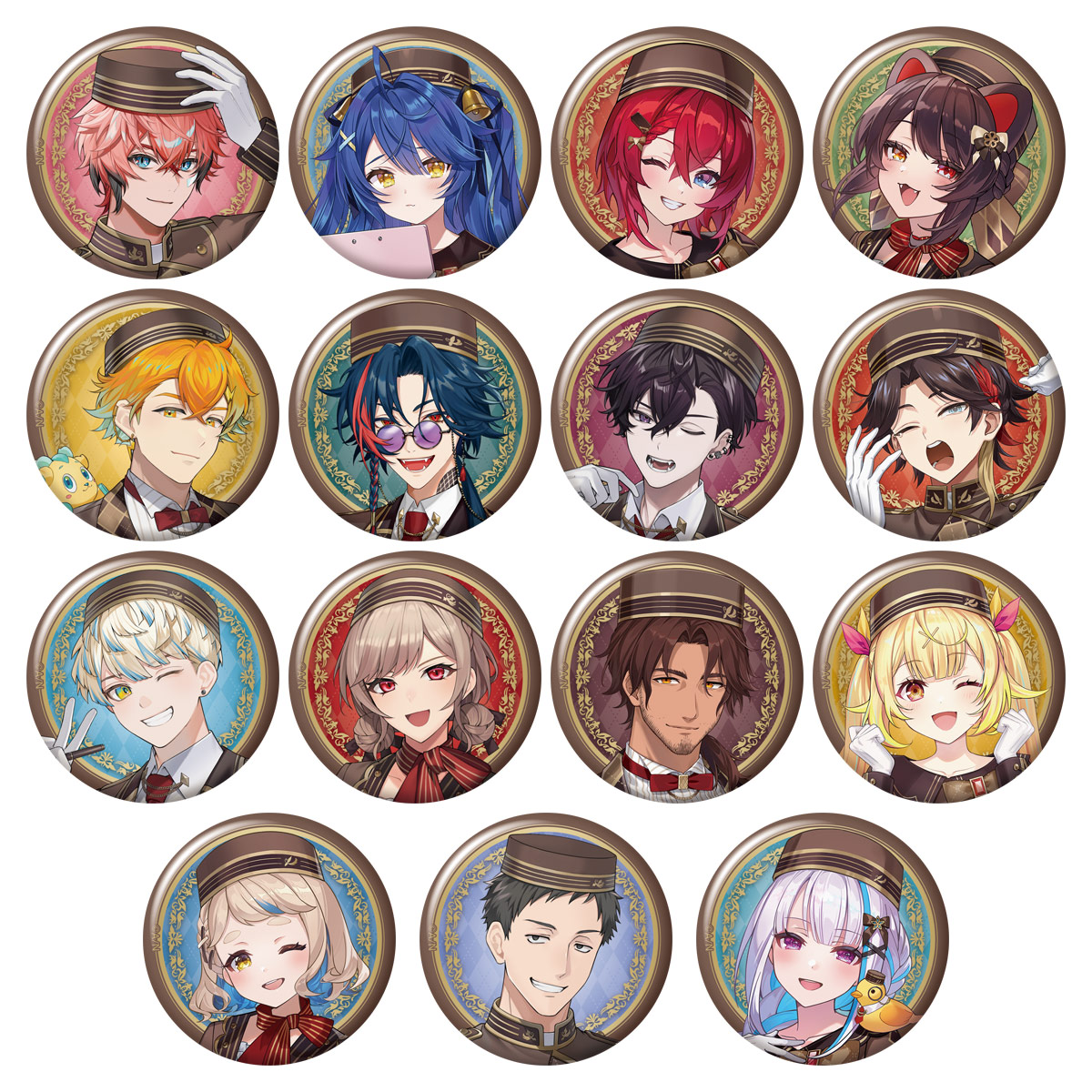 Tin Badge Nijisanji Can Badge Biscuit 4 - BANDAI Candy